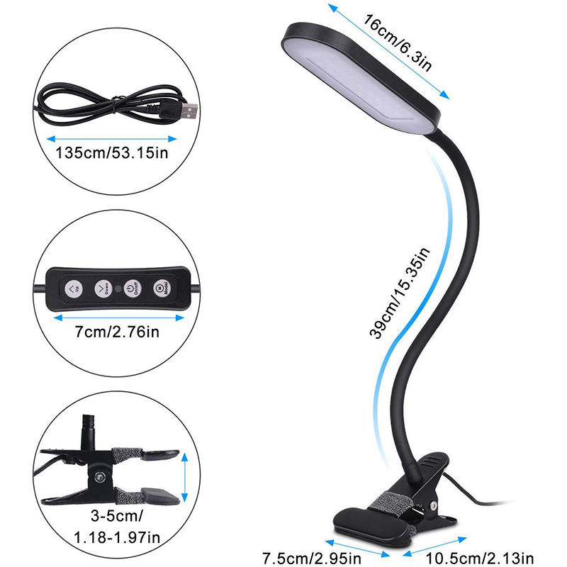Qatlanan Böyük Klipli Yüksək Güclü Super Parlaq LED Stolüstü Lampa